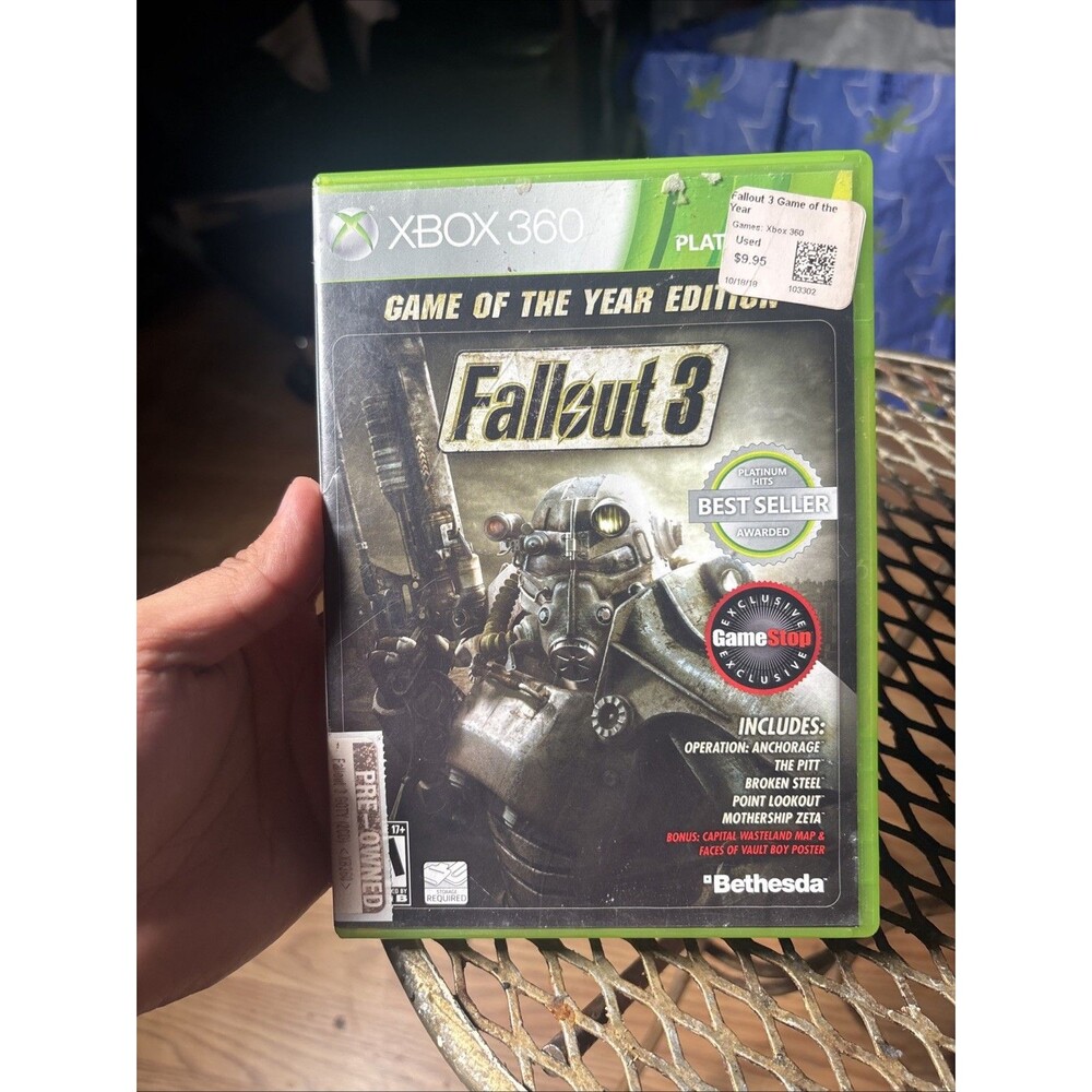 Fallout 3 GOTY Edition Platinum Hits Xbox 360 Gamestop =